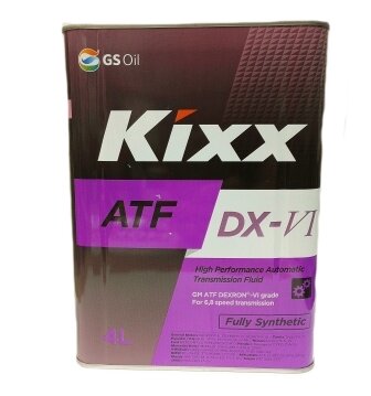 Масло KIXX ATF DX-VI  4л трансм.синт.