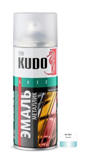 Эмаль универсальная металлик 520 мл аэрозоль KUDO, бирюза
