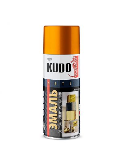 Эмаль универсальная металлик 520 мл аэрозоль KUDO золото зеркальное