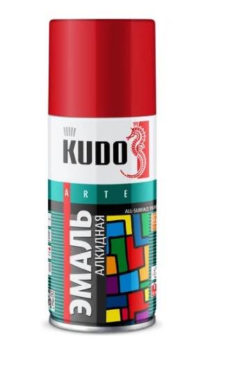 Эмаль универсальная алкидная 210 мл KUDO красная RAL-3020