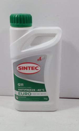 Антифриз SINTEC EURO G-11   1 кг зеленый,  новая канистра