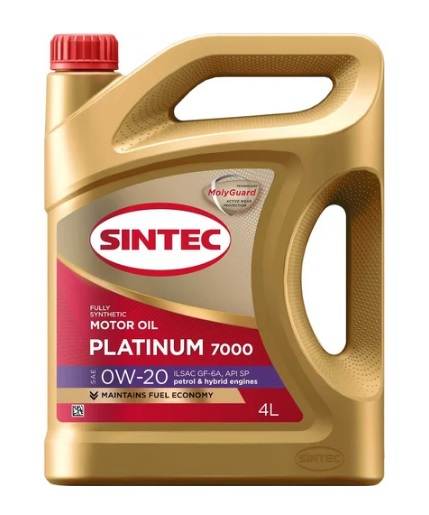 Масло SINTEC PLATINUM 7000  0W20  SP/ GF-6A  4 л  синт.