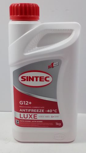 Антифриз SINTEC LUXE G-12+    1 кг красный, новая канистра