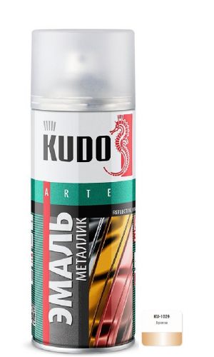 Эмаль универсальная металлик 520 мл аэрозоль KUDO, бронза