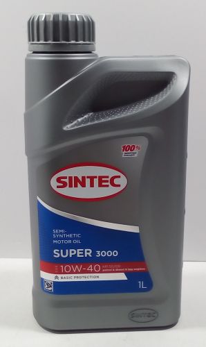 Масло SINTEC SUPER  3000 10W40  SG/CD  1 л п/синт.
