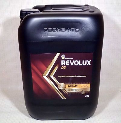 Масло Роснефть Revolux D3 10W40 CI-4/SL ( 20 л) п/синт.(РНПК / АНХК / НЗМП)