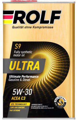 Масло ROLF Ultra 5W30 C3 SN/CF  1 л  синт. мет. канистра
