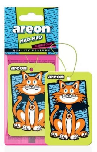 Освежитель воздуха 'AREON' MАO-MAO Бабл-гам, подвесной картон, рыжий кот