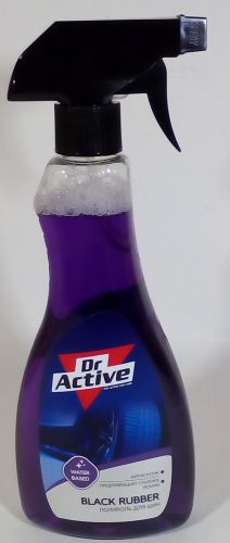 Чернитель покрышек  500 мл SINTEC Dr. Active Black Rubber, спрей с полирующим эффектом Чернитель покрышек  500 мл SINTEC Dr. Active Black Rubber, спрей с полирующим эффектом