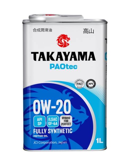 Масло TAKAYAMA 0W20 PAOtec GF-6A /SP 1л синт. (металл)