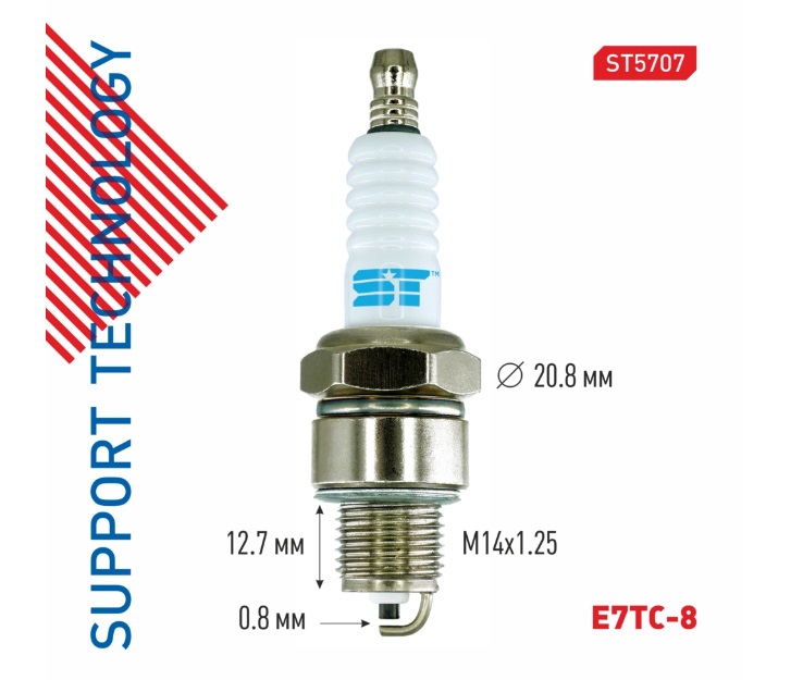 Свеча  402, 421 дв.ST аналог NGK BP6H, ST5707 1 шт