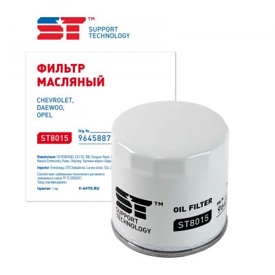 Фильтр масляный Daewoo Nexia Chevrolet Aveo, Cruze, Lanos, Lacetti ZAZ Chance ST