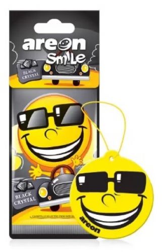 Освежитель воздуха 'AREON' SMILE RING Black Crystal/Черный кристалл, подвесная, картон