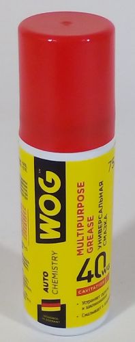Смазка универсальная   75 мл WOG  WG-40+ , многоцелевая кавитационная   Акция !!!