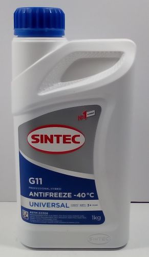 Антифриз SINTEC UNIVERSAL G-11   1 кг  синий, новая канистра