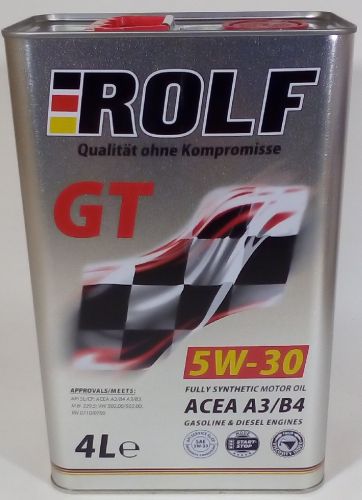 Масло ROLF GT 5W30 A3/B4  (4 л) синт
