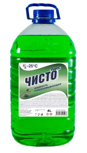 Жидкость стеклоомывателя зимняя 4 л 'Чисто Плюс' -25С ПЭТ