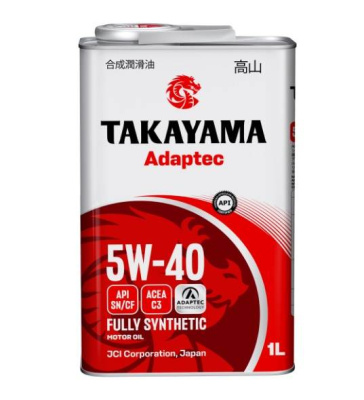 Масло TAKAYAMA 5W40 Adaptec SN/CF C3  1л синт. (металл)