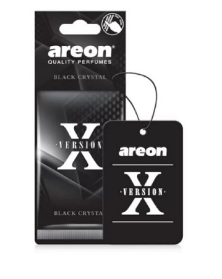 Освежитель воздуха 'AREON'  X-VERSION BLACK - black Crystal/Черный кристал, подвесной картон