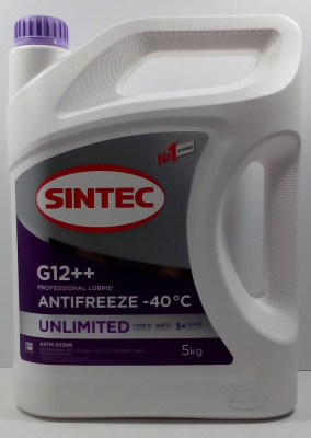 Антифриз SINTEC UNLIMITED G-12 ++  5 кг фиолетовый  акция