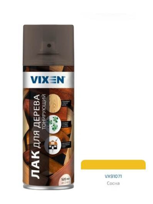 Лак для дерева 520 мл VIXEN тонирующий Сосна, аэрозоль АКЦИЯ