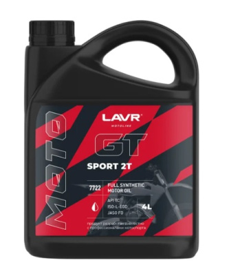 Масло LAVR MOTO 2T GT SPORT  4 л синт.АКЦИЯ