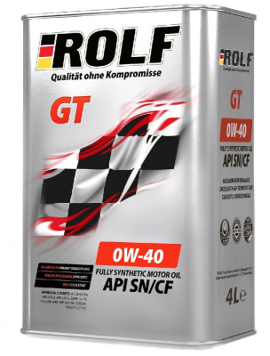 Масло ROLF GT 0W40 SN/CF  (4 л)  синт.  АКЦИЯ