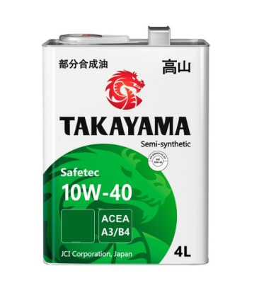 Масло TAKAYAMA 10W40 Safetec  A3/B4  SN/CF 4л п/синт.металл