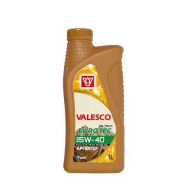 Масло VALESCO Eurotec GX 7000 5W40 SN/CF   1 л синт. ПЛАСТИК  Акция !!!