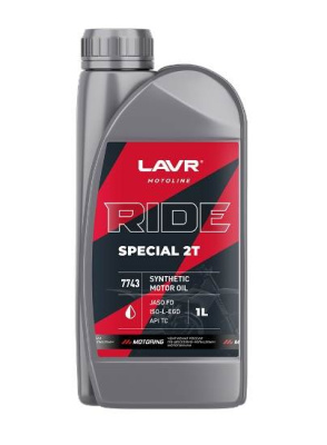 Масло LAVR MOTO 2Т RIDE SPECIAL FD 1 л синт. АКЦИЯ