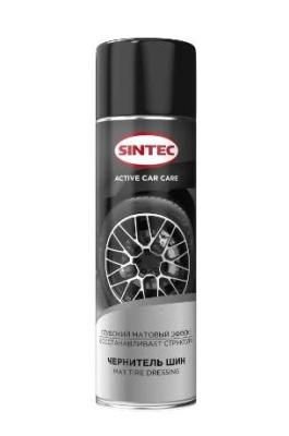 Чернитель покрышек  650 мл SINTEC Deep Black Rubber Mat матовый, аэрозоль