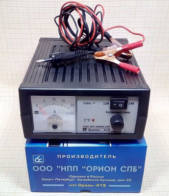 Зарядно-предпусковое устройство Вымпел-415 ОРИОН (автомат 0-20А, 12/24В, линейн. амперм.)АКЦИЯ