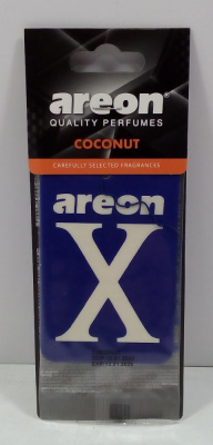 Освежитель воздуха 'AREON'  X-VERSION BLUE - Coconut/Кокос, подсвесной картон