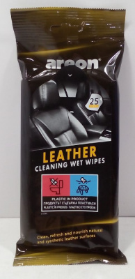 Салфетки влажные AREON для очистки изделий из кожи Leather wipes (25шт.)АКЦИЯ