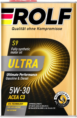 Масло ROLF Ultra 5W30 C3 SN/CF  4 л  синт. мет. канистра
