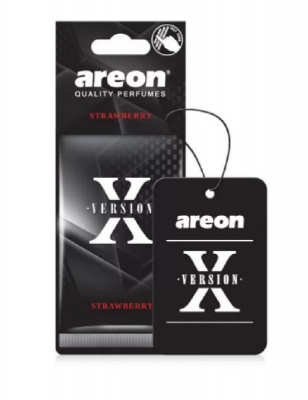 Освежитель воздуха 'AREON'  X-VERSION Strawberry / Клубника, подвесной картон