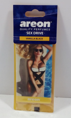 Освежитель воздуха 'AREON' SEX DRIVE Vanilla Black/Ваниль Блэк, подвесной картон