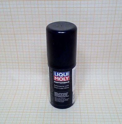 Смазка для цепи мотоциклов  50 мл LIQUI MOLY Racing Kettenspray weiss   белая