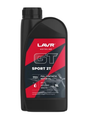 Масло LAVR MOTO 2T GT SPORT  1 л синт. АКЦИЯ