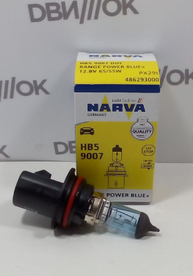 Лампа НВ5 12V  65/55W NARVA PX29t RPB (белый свет-голуб.оттенок) , HB5    АКЦИЯ