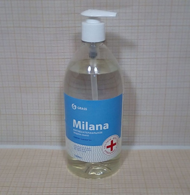 Жидкое крем-мыло 1 л GRASS Milana Антибактериальное  с дозатором