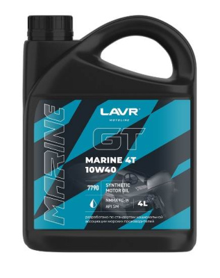 Масло LAVR MOTO 4T GT Marine  10W40 SM 4 л синт.  АКЦИЯ