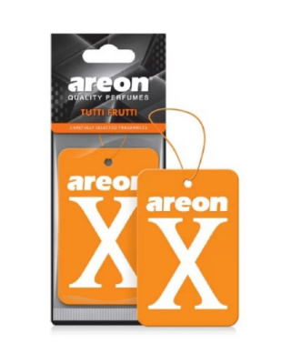Освежитель воздуха 'AREON'  X-VERSION ORANGE - Tutti Frutti /Тутти Фрутти, подвесной картон