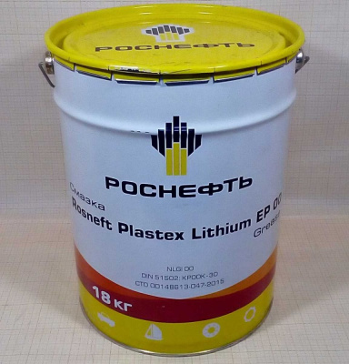 Смазка Роснефть EP 00 Plastex Lithium 18 кг ведро Смазка Роснефть EP 00 Plastex Lithium 18 кг ведро