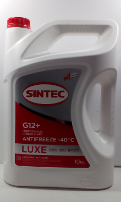 Антифриз SINTEC LUXE G-12+   10 кг красный, новая канистра