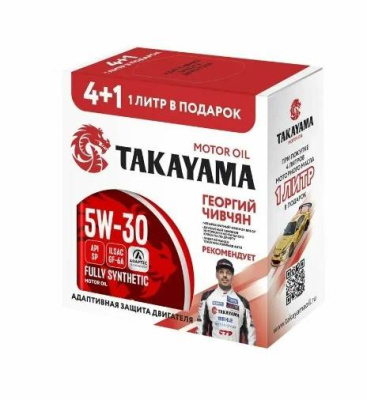 Масло TAKAYAMA 5W30 Adaptec GF-6A SP 4л синт. (металл) Акция 4+1