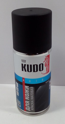 Краска для гладкой кожи 210 мл KUDO, черная, матовая ПРОФЕССИОНАЛ, аэроз.