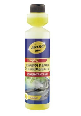 Жидкость стеклоомывателя летняя  250 мл ASTROhim концентрат 1:100 лимон, флакон с дозатором