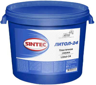 Смазка Литол-24 SINTEC 9,5 кг желтая