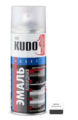 Эмаль для радиаторов отопления 520 мл KUDO (черная матовая)